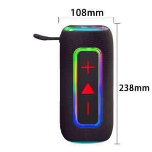 Portable Wireless Speaker 20W Wireless Bluetooth Speaker Deep Bass LED Light Speaker Rechargeable Outdoor Music