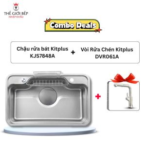 Chậu rửa bát 1 hố chống xước KITPLUS KJS7848A – Inox SUS304 – Bề mặt Linen chống trầy