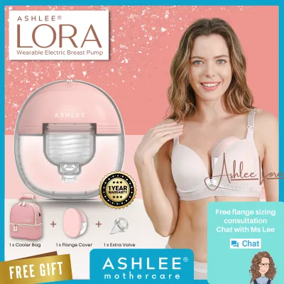 [NEW! ULTRA-QUIET] ASHLEE LORA Wearable Breastpump Wireless Handsfree Breast Pump (1 Year Warranty)