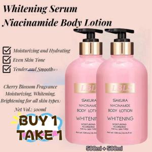 【BUY 1 TAKE 1】LBLS Sakura Niacinamide Body Lotion 500ML Sakura Fragrance Moisturizing Deep Nourishing Refreshing Non-Greasy Moisturizer Repairs Skin Brightens Whole Body Skin Care