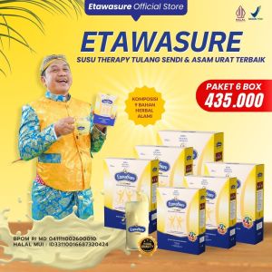 Etawasure Susu Bubuk Kambing Etawa Rasa Jahe Untuk Osteoporosis dan Asam Urat Paket 6 Box