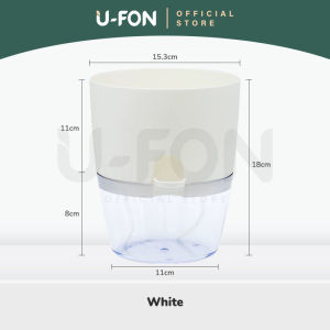 Transparent Self-watering Pot Transparent Double Layer Self Watering Pot Flower Pot