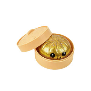 Baozi Squishy Stress Relief Toy – With Steamer Box Rebound Sensory Ball for Adults & Kids Colorful Dumpling Squeeze Toy Reusable Dough Ball for Home Office Relaxation (1pc)