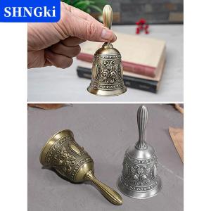 [COD] 🔥🔥🔥SHNGki Chuông tay kim loại Retro chuông báo thức trang trí bruiloft thủ công cầm tay