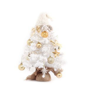 50CM Christmas Decorations Flocking Mini Christmas Tree Package LED Desktop Christmas Tree Ornaments