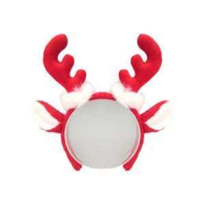 DECALE Plush Antler Headband Soft Fabric Cute Deer Ear Hairpiece Multi-functional Comfortable To Wear Reindeer Hair Hoop Christmas Party