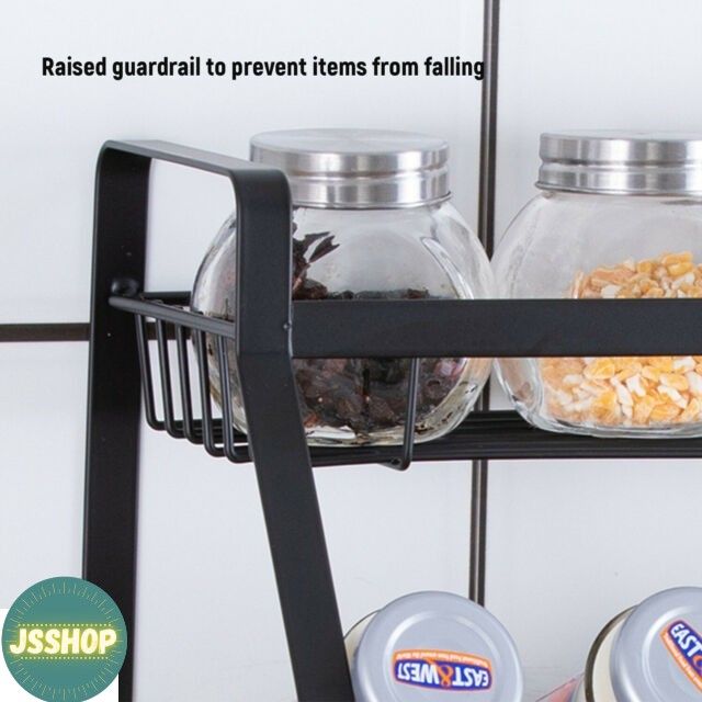 Xiejinshui1 3 Tier Metal Kitchen Spice Rack Countertop Standing Corner ...