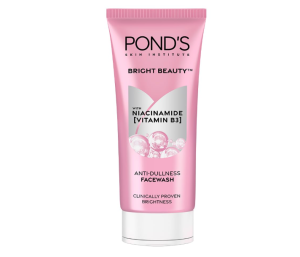 PONDs Bright Beauty Anti-Dullness & Brightening Facewash With Niacinamide | For Glass-Skin Like Shine And With 4X Visibly Brighter Skin 100Gm