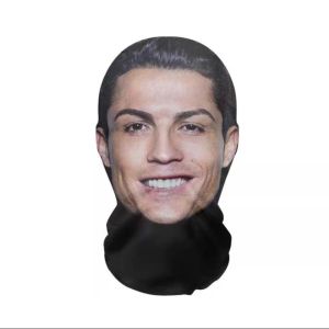 Full Face Mask Simulation Role Playing Helmet Football Star Facial Mask 3D Halloween Makeup Stage