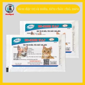Combo 10 gói bột Bio Scour W.S.P trị ói mửa tiêu chảy cho chó mèo gói 5g - Medipet
