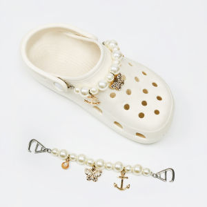 Set Jibbitz sticker và charm có kèm dây chain quai gắn dép crocs cá sấu dễ thương cute