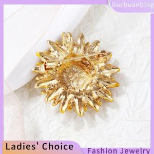 [COD] liuchuanbing Jewellery เข็มกลัดดอกไม้จากดอกทานตะวันสำหรับผู้หญิงเข็มกลัดติดปาร์ตี้งานแต่งงานแบบวินเทจของขวัญ