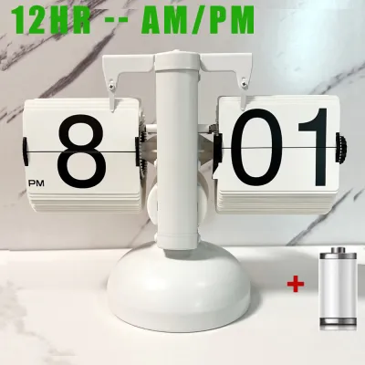 Automatically Flipping Clock with Time Page Turning.Full of Sense of Technology.For Home Decoration.Battery Included as Gift
