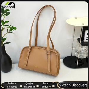 【Vodool】 Ladies Casual Shoulder Bag Solid Color All-Match Underarm Bag Simple Handbag Female Travel Commute Bag