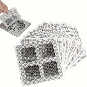 30pcs Premium Disposable Hair Catcher Stickers - Efficient Shower Drain Mesh Filters for Bathroom Bathtub Laundry and Kitchen - Easy to Use No Mess and Convenient