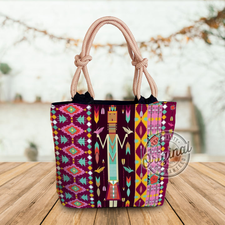 CUCI GUDANG) TERLENGKAP TOTE BAG WANITA TALI SUMBU ETHNIC/FLORAL