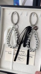 Độc đáo Bowknot Keyring với quyến rũ và ngọc trai trang sức quà tặng thanh lịch cho thời trang cá nhân phụ nữ phụ nữ