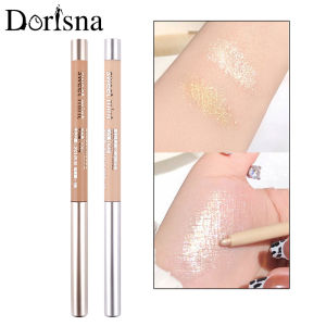 Dorisna High Gloss Eyeshadow Pen with Sharpener Head Pearlescent Shiny Diamond Highlighter Waterproof Brighten Makeup