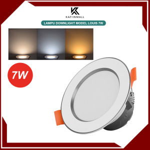 7W Downlight Full Terang Body Silver & Gold / Putih Dan Hitam / Lampu Led Plafon 3 Warna Putih + Kuning + WW