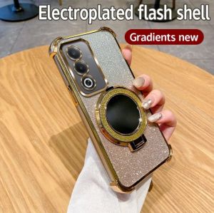 เคสโทรศัพท์ กันกระแทกมุม สำหรับรุ่น VIVO Y04S   Y21D Y04  Y29S Y200 Y19S Y29  เคส หรูหรา กากเพชร 2in1 ซิลิโคนนิ่ม มีกระจก แต่งหน้า  ตั้งได้ กันกล้อง ไล่โทนสีสวย