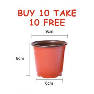 BUY 10 TAKE 10 Plastic Seedlings Flower Pot Plant Indoor Outdoor Durable High End Plant Containers Flower Pot