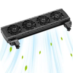 QUINT 1/2/3/4/5/6 Head Aquarium Cooling Fan Variable Speed Silent Fish Tank Chiller Fan Adjustable Heat Dissipation System Chiller Control Aquarium Farming