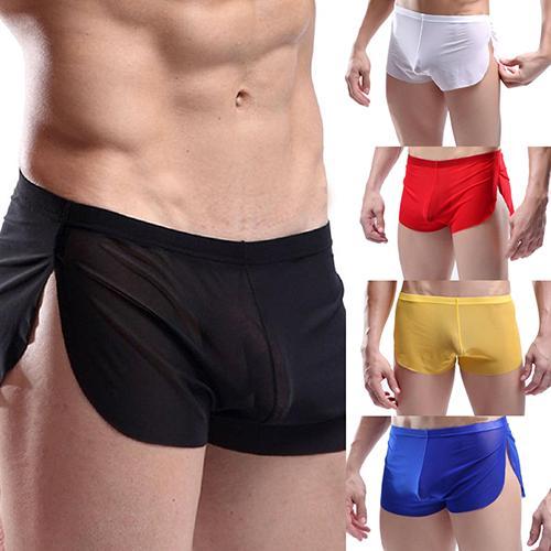 Men's Fashion Comfortable Transparent Sexy Sports Shorts Boxer Briefs  Underwear