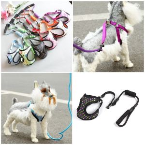 Rompi Anjing Kucing 1 Set Tali Motif Pet Harness Dog Cat Vest Set