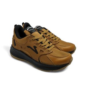 Sepatu Lari Pria Anti Slip Ringan Warna Coklat Oker/Hitam Bisa untuk semua olahraga