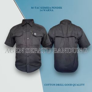 Kemeja Lapangan / Outdoor / Gunung / PDL Lengan Pendek Hijau Army / Kemeja M TAC Pendek