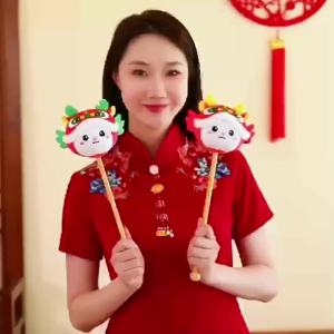 Dragon CNY Chinese New Year doll 2024 Decoration Pendant Spring Festival New Year stuffed plush toys Living Room Scene Layout Joyful Fortune Wind Pendant