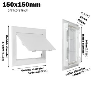 【COD&Fast Delivery】Plastic Access Panel Door White Removable Inspection Hole Door Latch ABS Access Hatch Cover Doors Wall Ceiling