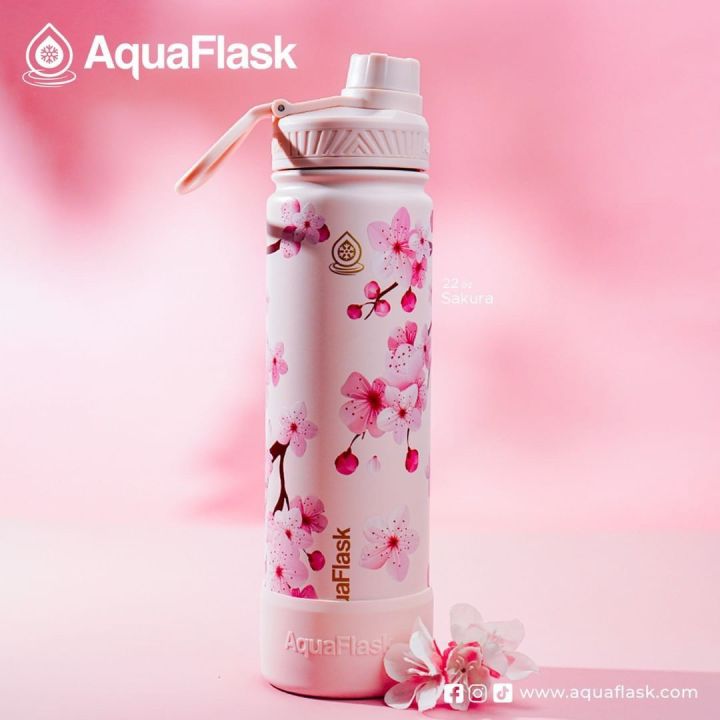 AQUAFLASK (18oz/22oz/32oz/40oz) Sakura Limited Edition Vacuum Insulated ...