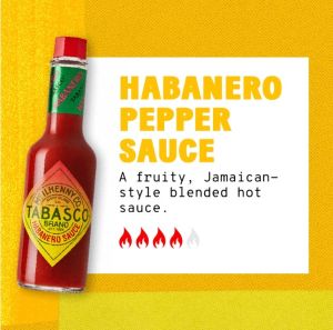 Tabasco Hot Sauce ทาบาสโค ซอสพริก 60 มิลลิลิตร Pepper Sauce