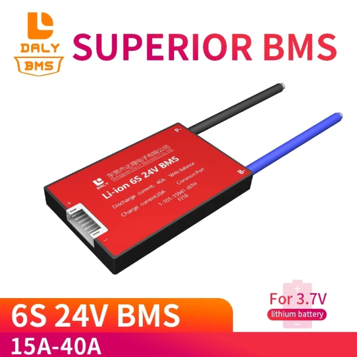 Daly BMS 6S 24V 15A 20A 30A 40A 60A Battery Management System PCM PCBA ...