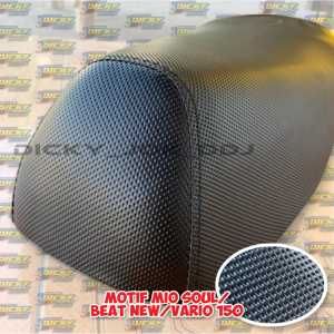 Sarung Jok Motor/Kulit Jok Motor Polos Jahit Kepala (Tersedia 2 Ukuran)