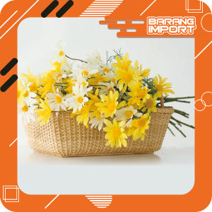 BI - Tanaman Hias Plastik Artificial Tangkai Bunga Matahari Eucalyptus Mawar Edel F001