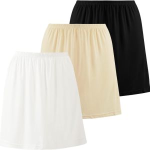 2025 Satin Underskirt Half Slips Dress for Women Summer Thin Ice Silk High Waist Elastic Anti-Penetrating Underskirt Lining Petticoat