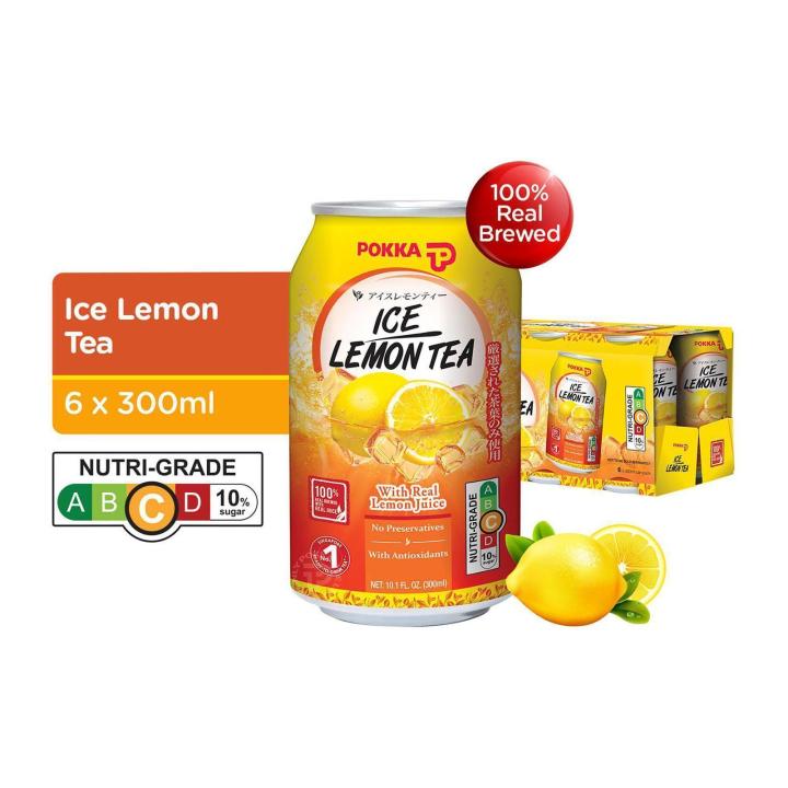 Pokka Ice Lemon Tea (6 X 300ML) Lazada Singapore