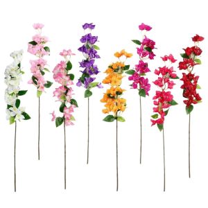 FOUNDTWO 5Pcs Silk Flower Silk Fake Flower DIY Realistic Blooms Simulation Flower Fake Plants Plastic Artificial Flower Branch Wedding Decoration