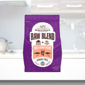 Stella & Chewys Raw Blend Kibble with Freeze Dried Raw Toppers Grain Free Cat Dry Food 5lb