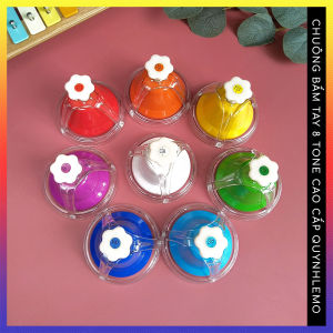 Chuông bấm tay 8 tone QUYNHLEMO Chuông bấm để bàn 8 âm nhiều màu Chuông đồ chơi mẫu giáo giai điệu vui vẻ