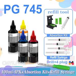 pg 745 ink cartridge cl 746 ink pg745xl cl 746xl 100ml ink compatible for Canon  MG25  MG2470/MG2570/MG2570s/MG2577/MG2970 MG3077 IP2870 MG2470