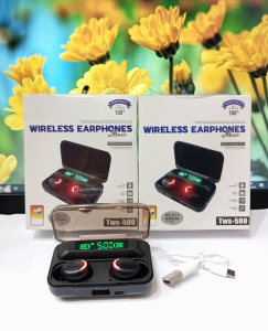 Handsfree Bluetooth TWS-500 Headset Wireless V5.3 Stereo Bass Earphone
