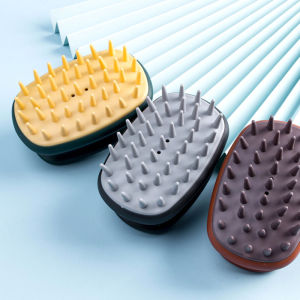 Follow Get New[Beautiful SS] Silicone Shampoo Head Scalp Massage Brush Silicone Body Brush Hair Washing Comb Bath Shower Brush Massage Brush Hair Brush