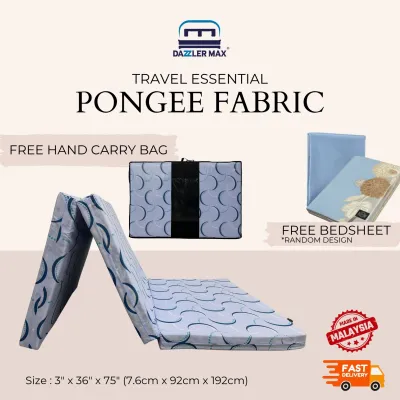 【FREE Bed Sheet + Carry Bag】Dazzler Max Three Fold High Grade Compress Foam Mattress Tilam Lipat