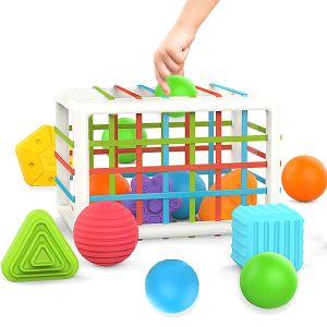 【Hot Sale】 Montessori Colorful Shape Blocks Sorting Game Baby Motor Skill Tactile Learning Educational Toys for Children Bebe Birth Inny 0 12 Months Gift