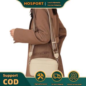 【HOSPORT】Womens Stylish Square Crossbody Bag with Wide Strap Durable Solid Color Tote Bag for Work and Leisure