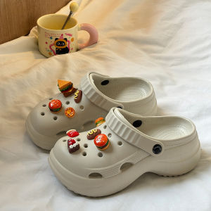 [Free Shipping] Thick-Soled Cute Platform Clogs For Women 2026 Summer Cute Height-Increasing Closed-Toe Slippers For Outdoor Wear Eva Beach Shoes