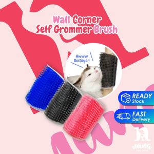 Wall Cat Massager Corner Cat Brush Grooming Cat Comb Brush Pet Grooming Alat Urut Kucing Sikat Kucing Berus Kucing Sudut